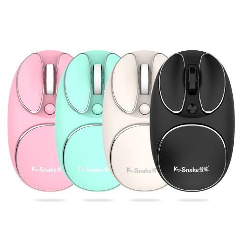 K-Snake W520 2.4G Wireless Mouse Adjustable 800-1600DPI Rechargeable Silent Macaron Mice for Laptop PC