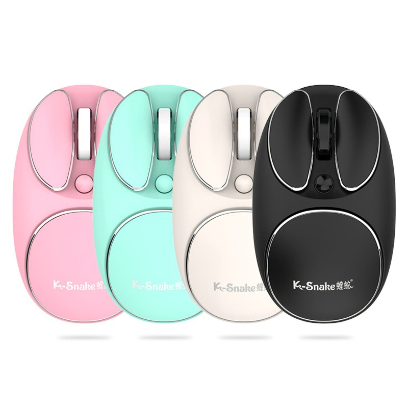 K-Snake W520 2.4G Wireless Mouse Adjustable 800-1600DPI Rechargeable Silent Macaron Mice for Laptop PC