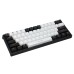 LEAVEN K620 Mechanical Keyboard 61 Keys PBT Translucent Dual-Color Injection Keycaps Blue/Red Switch RGB Backlit Detachable Type-C Wired Gaming Keyboard