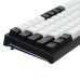 LEAVEN K620 Mechanical Keyboard 61 Keys PBT Translucent Dual-Color Injection Keycaps Blue/Red Switch RGB Backlit Detachable Type-C Wired Gaming Keyboard