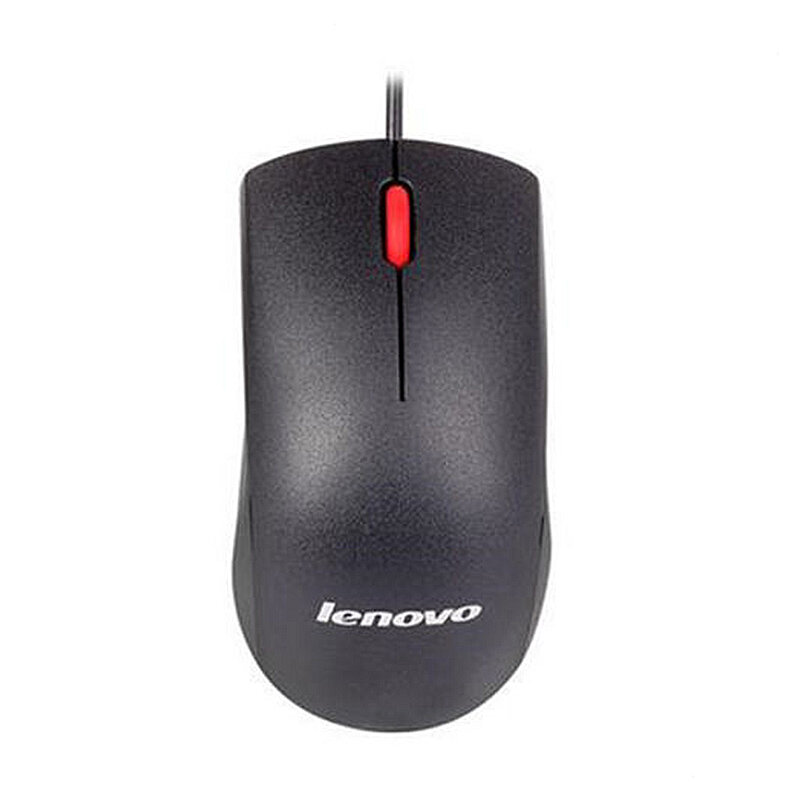 LENOVO M120Pro Wired Mouse 1000DPI Ergonomic Mice with 3 Keys Classic Red Dot Strong Cable Sweat Resistence Mouse for Home Office Gamer