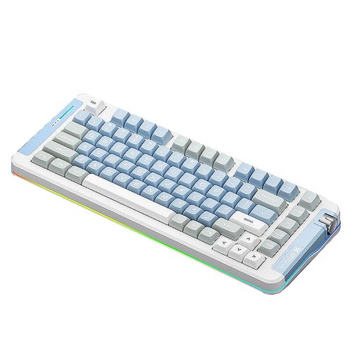 MCHOSE X75 82 Kyes Mechanical Gaming Keyboard Hot Swappable Hyacinth/Ice Cream Switch RGB Type-C/2.4G/bluetooth Tri-mode 75% Layout Gaming Keyboard