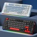 MCHOSE X75 82 Kyes Mechanical Gaming Keyboard Hot Swappable Hyacinth/Ice Cream Switch RGB Type-C/2.4G/bluetooth Tri-mode 75% Layout Gaming Keyboard