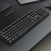MILANG W550 2.4G Wireless Keyboard & Mouse Kit 104 Keys Ergonomics Office Keyboards 3-Keys 1000DPI Mice