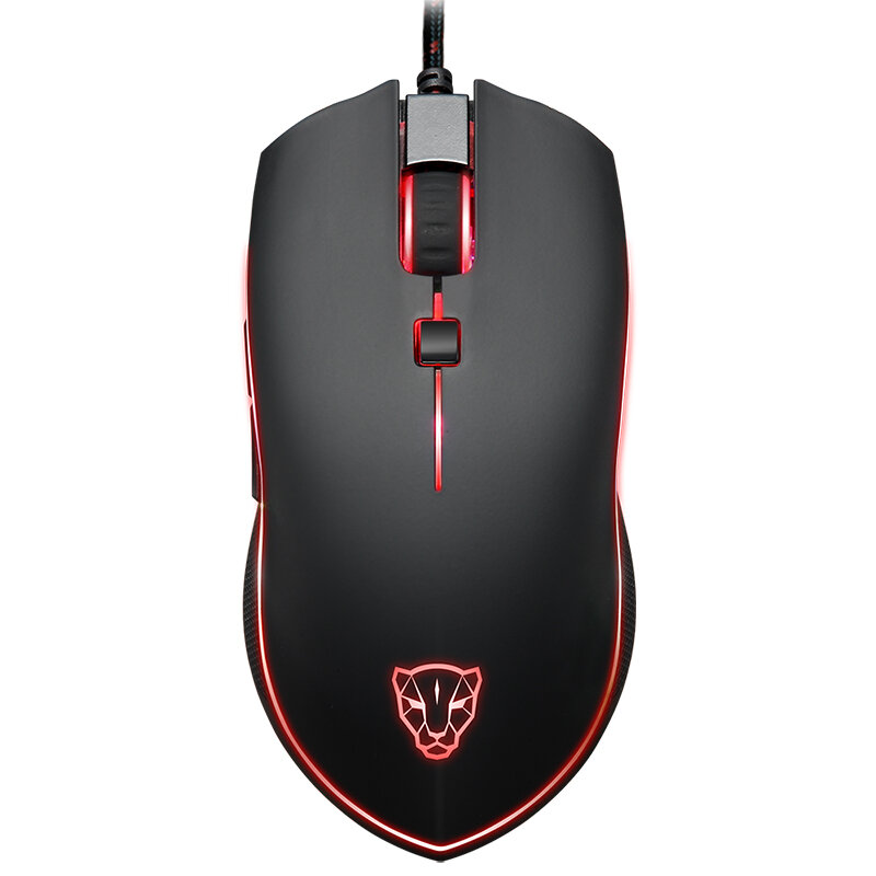 MOTOSPEED V40 USB Wired Gaming Mouse RGB 500/1000/1500/2000/3000/4000DPI Support Macro Programming Gamer Mice with 6 Buttons for PC Laptop Apple MacBook