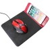 Qi Wireless Charging Mouse Pad PV Leather Charging for Moblie Phone