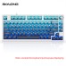 SKYLOONG GK7 126PCS Mechanical Keyboard Keycaps Set Blue-PBT Black Transparent Jelly Key Cap For DIY Customized 61/87/104/108 Key Mechanical Keyboard