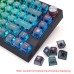 SKYLOONG GK7 126PCS Mechanical Keyboard Keycaps Set Neon PBT Black Transparent Jelly Key Cap For DIY Customized 61/87/104/108 Key Mechanical Keyboard