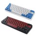 TMKB GK61 Mechanical Gaming Keyboard 61 Keys Full-Key Programmable PBT Translucent Keycaps Dual-Mode bluetooth 5.1 Type-C Wired Hot Swappable Blue/Brown/Black/White Gateron Switch RGB Backlit 60% Compact Keyboard