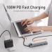[Triple Display] Baseus 11-In-1 MST USB Type-C Hub Docking Station Adapter With Dual 4K HDMI HD Display / 1080P VGA / 100W USB-C PD Power Delivery / 1000M RJ45 Network Port /3 * USB 3.0 / 3.5mm Audio Jack  / Memory Card Readers