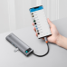 [Triple Display] Baseus 11-In-1 MST USB Type-C Hub Docking Station Adapter With Dual 4K HDMI HD Display / 1080P VGA / 100W USB-C PD Power Delivery / 1000M RJ45 Network Port /3 * USB 3.0 / 3.5mm Audio Jack  / Memory Card Readers