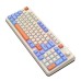 XUNSVFOX K82 94 Keys Wired Gaming Keyboard Three Color-block Luminous Mechanical-feel Station 19-key punchless Gamer Keyboard for Computer PC Laptop