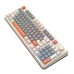 XUNSVFOX K82 94 Keys Wired Gaming Keyboard Three Color-block Luminous Mechanical-feel Station 19-key punchless Gamer Keyboard for Computer PC Laptop