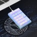 iBlancod K10 21 Keys Wired Mechanical Numeric Keypad Hot Swappable Yellow Switch Pudding Keycaps RGB Type-C Keyboard Pad for Laptop Desktop Computers