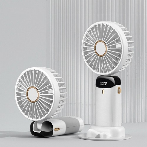 Portable Hand-Held Fan Office Desktop Multifunctional Folding Double-Headed Mini 3000mAh Electric Fan With A Neck Lanyard