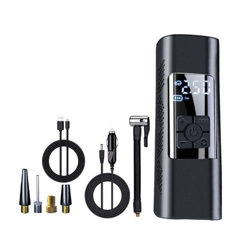 150PSI Rechargeable Air Pump Tire Inflator Cordless Portable Compressor Digital Car Tyre Pump For Bicycle Tires Balls