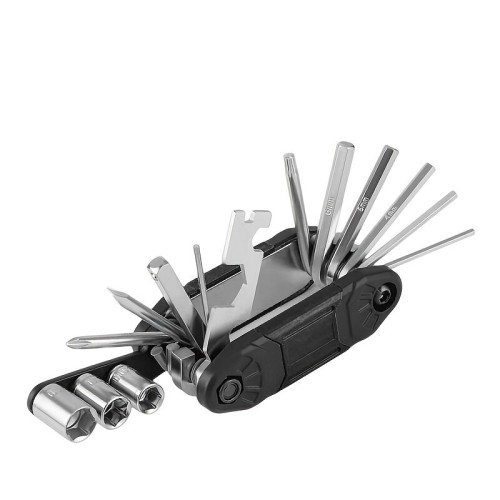 16 In 1 Bicycle Multitool  Repair Tool Kit With Bike Tire Levers Hex Wrench  For Road Mountain Bikes Accessories