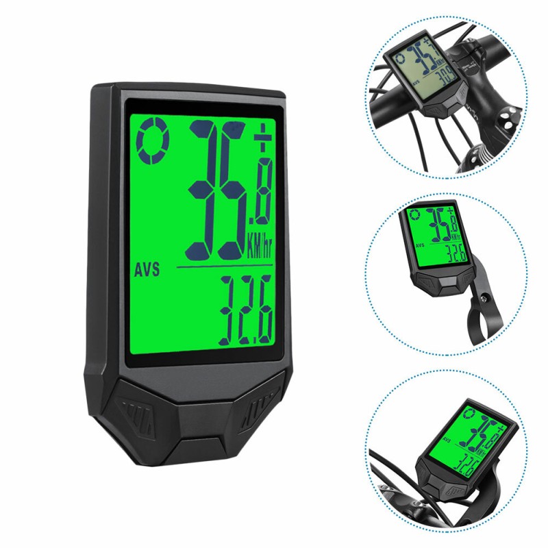 1Pc Luminous Bike Speedometer Portable Outdoor Bike Waterproof Speedometer