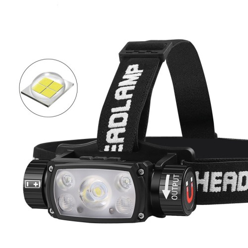 200A-5 XHP50 LED Headlamp Motion Sensor Headlight Flashlight 18650/21700 USB Rechargeable Head Lamp Torch 10 Lighting Mode Work Light