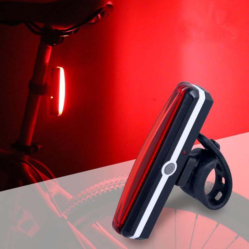 2 Color Bike Taillight 500mAh Battery Waterproof 6 Modes Warning Rear Light for MTB Bicycle