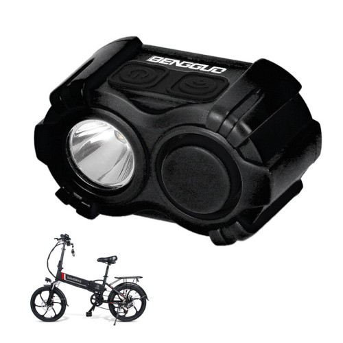 2 in 1 Bike Headlight 500mAh Battery Waterproof 3 Light Modes Type-C Fast Charge  Bright Energy-saving Headlight with 130dB Horn