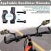 2pcs Bike Handlebar Mirrors For Bicycle Ebike Scooter Snowbike Adjuatable Wide Angle Rear View And 360° Rotatable Safety Galss Design