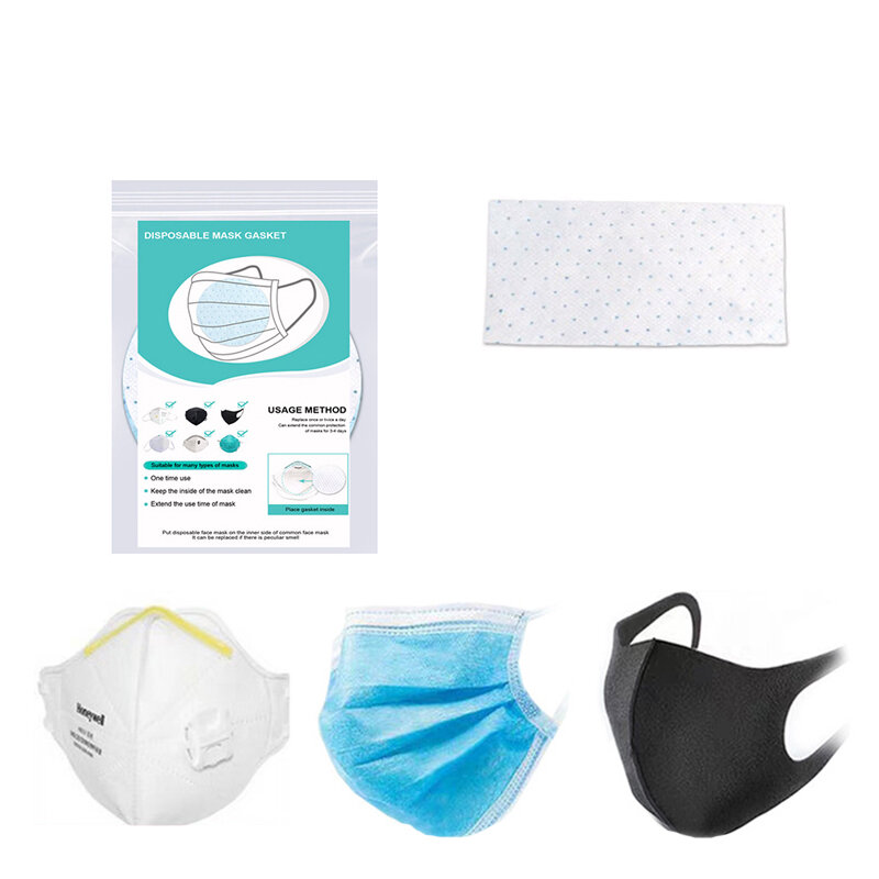BIKIGHT 100Pcs Disposable Mouth Mask Pad PM2.5 Filter Protection Pad Comfortable Breathable Face Mask Filter Mat