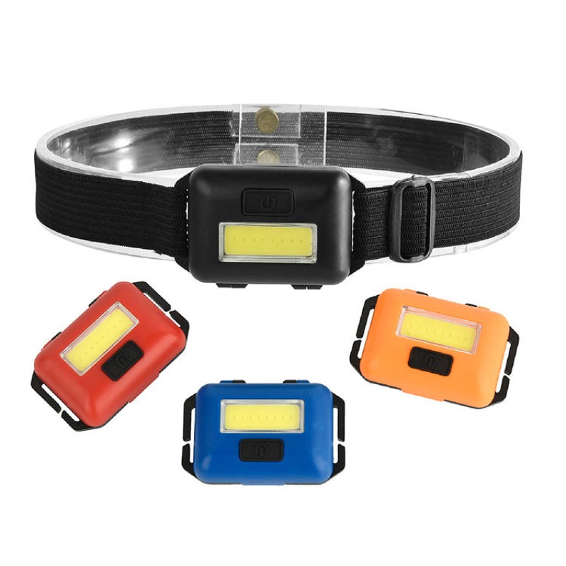 BIKIGHT 201 450LM COB LED Ultralight Headlamp 3 Switch Modes Adjustable Camping Running 3*AAAA Battery