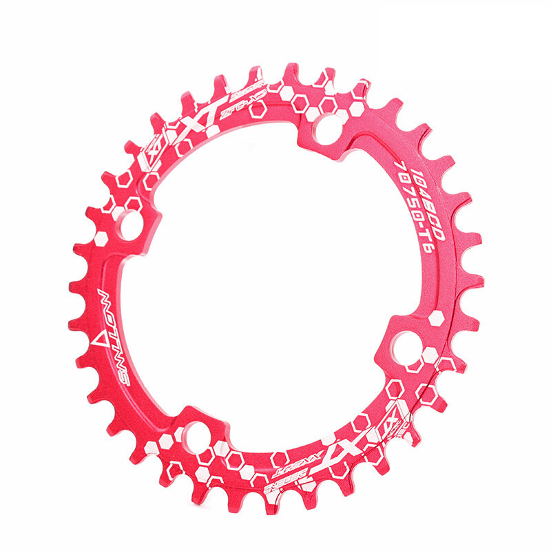 BIKIGHT BCD104 Chainring 32/34/36/38T Mountain Bike Discs Bike Components Round Narrow Wide Chainring Bicycle Chainwheel