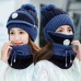 BIKIGHT Cotton Knit Windbreak Winter Warmth Cute Riding Protection Suit Bicycle Caps Bike Skiing Camping Winter Hat Scarf Mask Suit