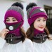 BIKIGHT Cotton Knit Windbreak Winter Warmth Cute Riding Protection Suit Bicycle Caps Bike Skiing Camping Winter Hat Scarf Mask Suit
