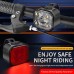 Bike Headlight 1000mAh Battery 4 Light Modes Type-C USB Charging Waterproof Lightweight Front Light Taillight for Night Cycling