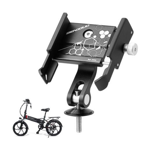 Bike Holder Aluminum Alloy 360° Adjustable Sturdy Anti-fall 0.2kg Lightweight Handlebar Holder for Motorcycle Bicycle Scooter Bracket