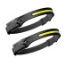 Bikight LX200 Wave Sensor 1200mAh 270° Wide Range 350LM 5 Lighting Modes LED Headlamp USB Rechargeable Head Torch COB Outdoor Cycling Adventure Fishing Flashlight Bike Headlamp