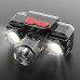 Bikight® LED+OSL Headlamp Super Bright 4Modes 500m Long-range USB Charging Multifunction Head Lamp Waterproof Flashlight Fishing Camping Biking Head Torch