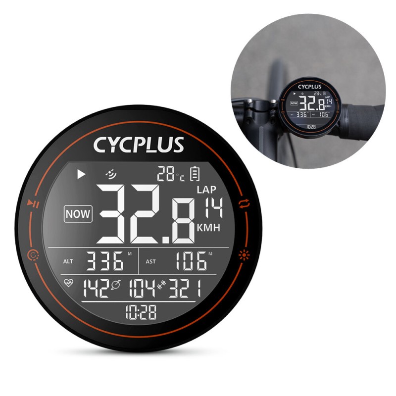 CYCPLUS M2 Bike Computer ANT+ GPS Bluetooth Smart Wireless Stopwatch Speedometer Odometer Waterproof Cyclocomputer Accessories for MTB Road Cycle