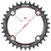 Deckas 104BCD Round Narrow Wide Chainring MTB Mountain Bike Bicycle 104BCD 32T 34T 36T 38T Crankset Tooth Plate Parts