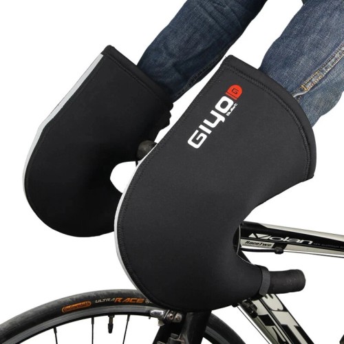 GIYO WG-01R Road Bike Warm Gloves 5mm Thick Neoprene Waterproof Windproof Reflective Material Bicycle Handlebar Gloves for Winter Cycling Fun