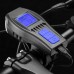 New 3 in 1 300Lm Brightness Bike Headlight 1500mAh Battery Waterproof 4 Light Modes Smart Speedometer with 120db Horn for Night Cycling