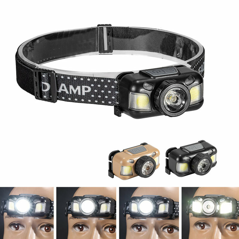 Portable Motion Sensor LED Headlight Powerful Headlamp Head Lamp COB Flashlight Torch head light For Camping Fishing Cycing