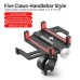 ROCKBROS Bike Holder Aluminum Alloy 360° Rotation Bracket Five Claws Stability Shockproof Easy installation Bike Phone Holder