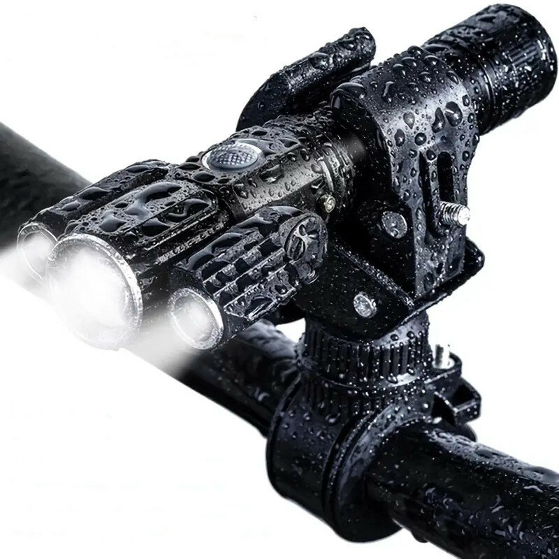 Super Bright Multi-Angle Adjustment USB Rechargeable Waterproof Bike HeadLight Taillight