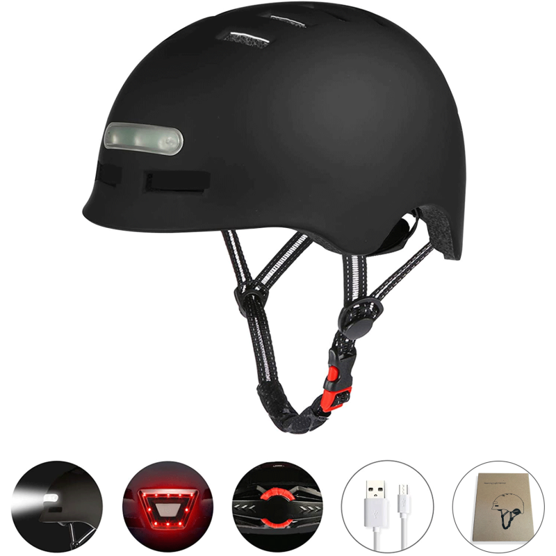 Ultralight Cycling Helmet Bicycle Helmet Electric Scooter Helmet Smart Tail Light Bike for Bicycle Cycling Rock Roller Skating
