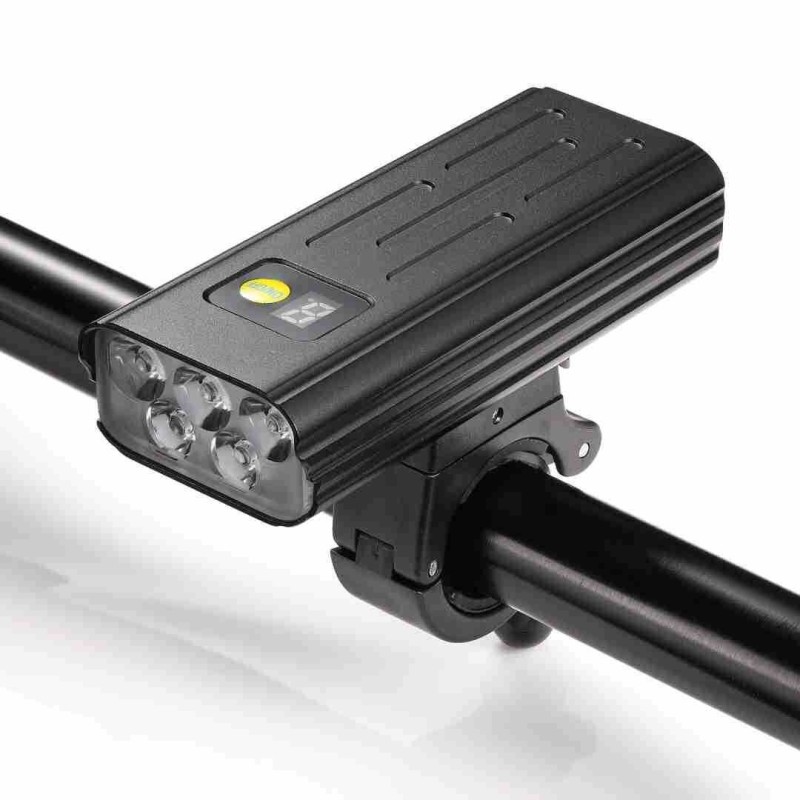 W705 LED Flashlight with 360° Rotating Mount IP65 Waterproof Rechargeable 5200mAh Real-time Battery Display