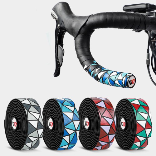 WEST BIKING 2 Pcs Bike Handlebar Tapes PU Anti-slip Waterproof Handlebar Grip Wraps Adhesive Strap For Cycling Bicycle Mountain Bike