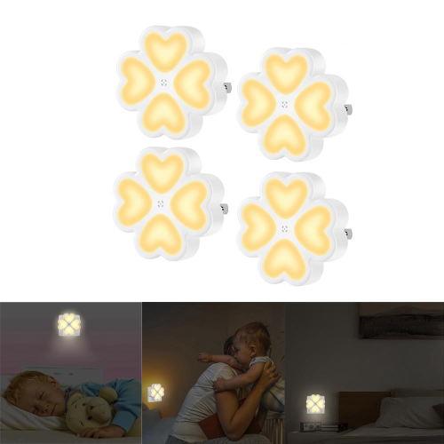 0.5W Light Sensor LED Night Wall Lamp Plug-in For Baby Kid Bedroom Home AC100-240V