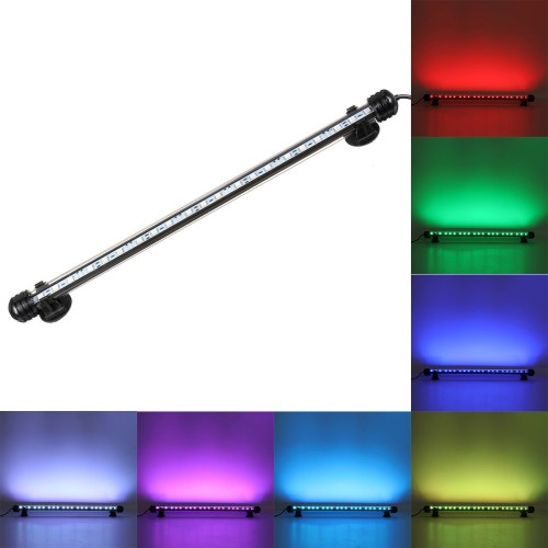 38cm bluetooth APP RGB LED Aquarium Fish Tank Lights Submersible Strip Bar Lamp