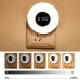 3 Color Time Clock Wall Lamp Dimmable Remote Control LED Night Light for Baby Child Gift EU US Plug Corridor Porch Wall Lights