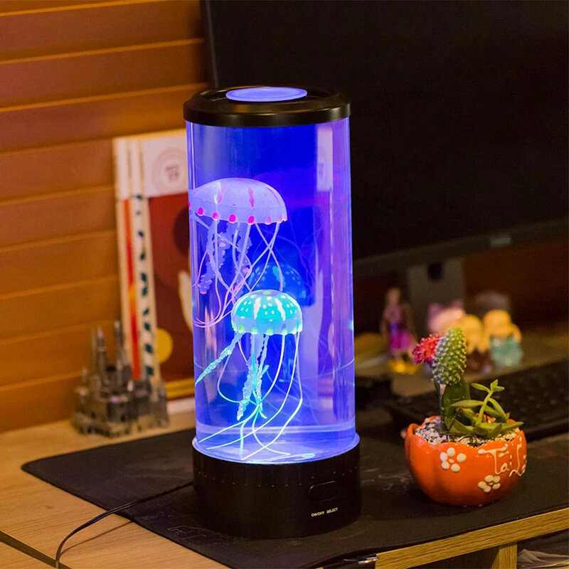 5 Colors Fancy LED Jellyfish Lamp Aquarium Lampka Nocna USB Table Night Light Children's Gift Lighting for Home Bedroom Decor