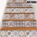 6PCS Stair Step Decals Stickers Stair Riser Decals Tile Backsplash Contact Paper